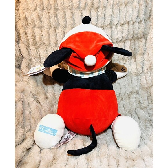 Disney Retro Reimagined Santa Mickey Mouse Sleeping Cuddleez Large Plush 24'' - Picture 7 of 7